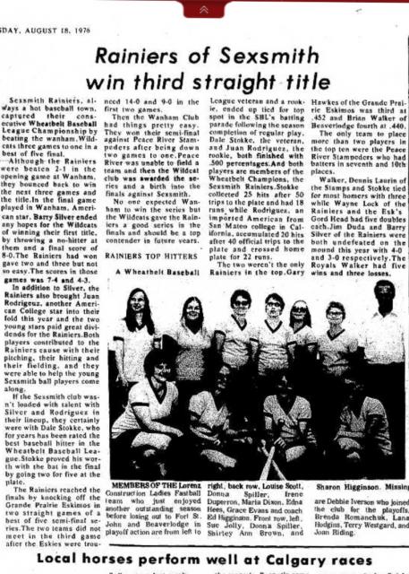 1976 Sexsmith Rainiers
